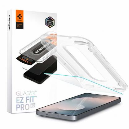 Стъклено защитно покритие за дисплея на Samsung Galaxy S25 FE - Spigen Glass tR Glas.tR EZ Fit Pro HD Tempered Glass (прозрачен)