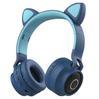 Безжични блутут слушалки, подходящи за деца - Catear CA-028 BT Kids Wireless On-Ear Headphones (тъмносин)