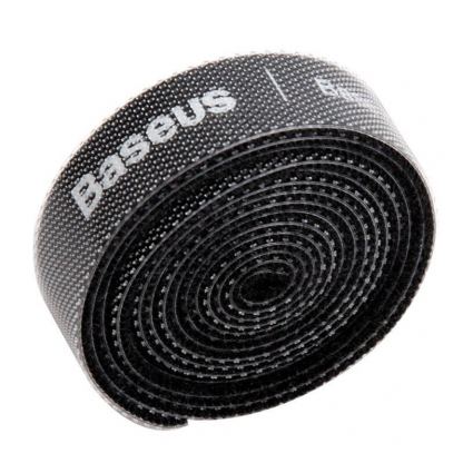 Велкро лента за организиране на кабели (100 см) - Baseus Rainbow Circle Velcro Strap (черен)