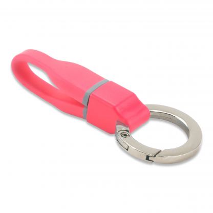 Кабел тип ключодържател за всички устройства с MicroUSB (10 см) - 4smarts KeyRing MicroUSB Cable (розов)