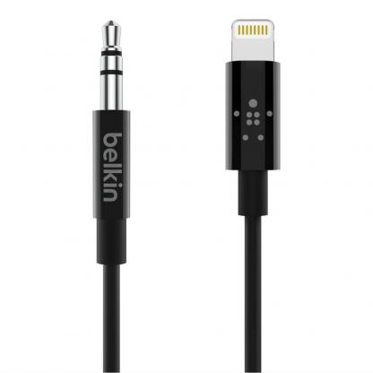 Сертифициран аудио кабел от Lightning към 3.5 мм. (0.9м) - Belkin Lightning to 3.5mm Cable (черен)