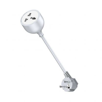 Удължителен AC кабел кабел от EU към UK стандарт (5 метра) - LDNIO Extension Cord With AC socket EU/UK (бял)