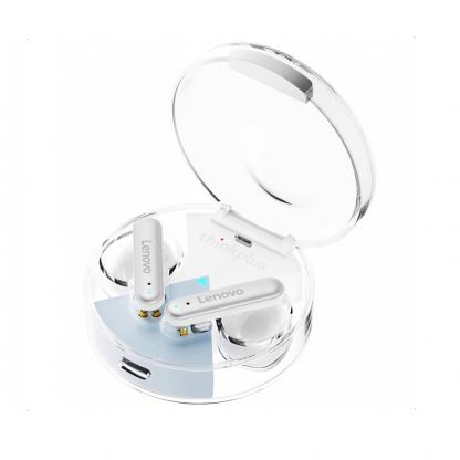 Безжични блутут слушалки със зареждащ кейс за мобилни устройства - Lenovo Thinkplus Live Pods LP10 TWS Earphones (бял)