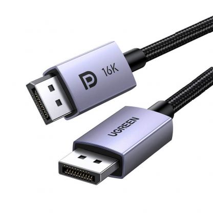 Кабел DisplayPort към DisplayPort с поддръжка на 8K (200 см) - Ugreen DisplayPort 2.1 to DisplayPort 2.1 Cable 16K (черен)