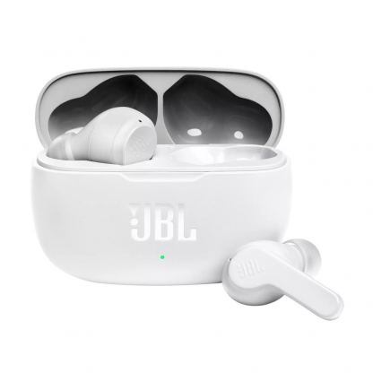 Безжични блутут слушалки със зареждащ кейс (бял)  - JBL Wave 200 TWS Earphones