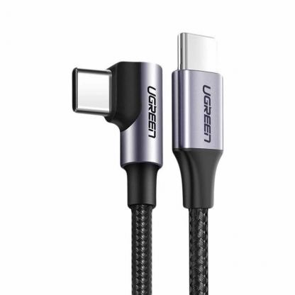 Ugreen Angled USB-C to USB-C Data Cable - USB-C към USB-C кабел за устройства с USB-C порт (200 см) (черен)