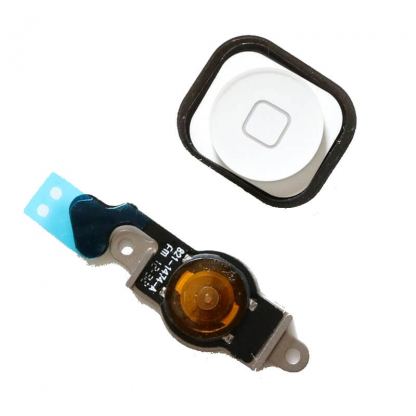 Резервен лентов кабел за Home бутона с бутона за iPhone 5 - OEM Home Button Key Cable (бял)