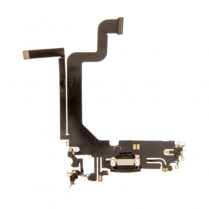 Резервен лентов кабел с Lightning конектора и долните микрофони за iPhone 14 Pro Max - BK OEM iPhone 14 Pro Max System Connector and Flex Cable (черен)