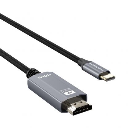 Кабел с поддръжка на 4K за свързване от USB-C към HDMI - Wozinsky WCCH-01 4K 60Hz USB-C to HDMI Cable (черен) (180 см)