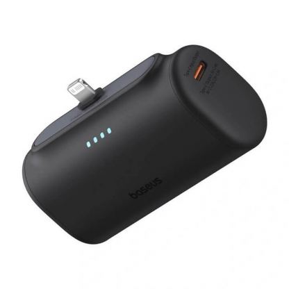 Външна батерия с Lightning конектор - Baseus Compact Powerbank Lightning Connector 5000mAh 20W (P10068307113-00) (черен)