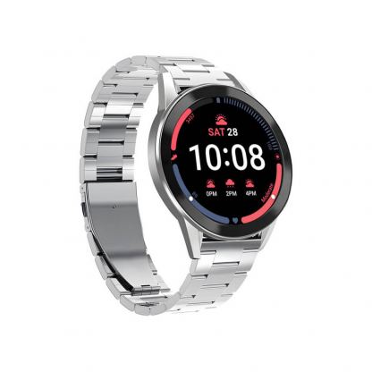 Каишка от неръждаема стомана за Samsung Galaxy Watch, Huawei Watch, Xiaomi, Garmin и други часовници с 20мм захват - Puro Metal Stainless Steel Band 20mm (сребрист)