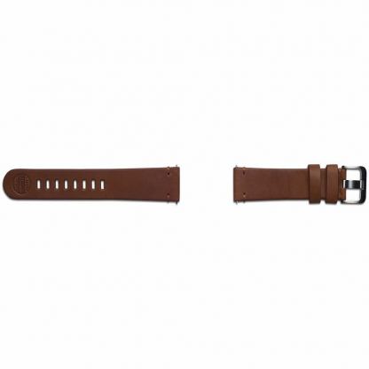 Оригинална кожена каишка за Samsung Galaxy Watch, Huawei Watch, Xiaomi, Garmin и други часовници с 20мм захват - Samsung Essex Leather Band 20mm (GP-R815BREEAAB) (кафяв)