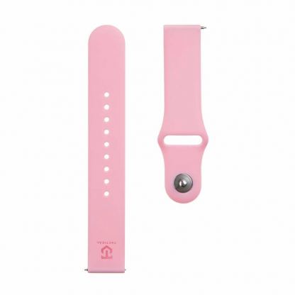 Силиконова каишка за Samsung Galaxy Watch, Huawei Watch, Xiaomi, Garmin и други часовници с 20мм захват - Tactical 435 Silicone Sport Band 20mm (розов)