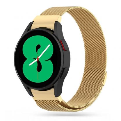 Каишка от неръждаема стомана за Samsung Galaxy Watch, Huawei Watch, Xiaomi, Garmin и други часовници с 20мм захват - Tech-Protect Milanese 2 Steel Band 20mm (златист)