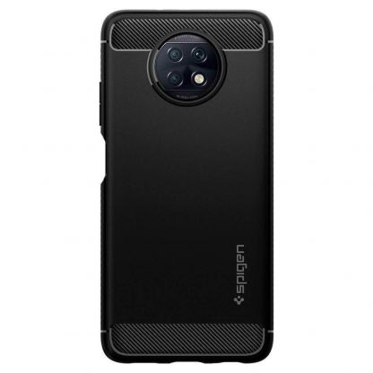 Тънък качествен силиконов (TPU) калъф за Xiaomi RedMi Note 9T - Spigen Rugged Armor Case (черен)