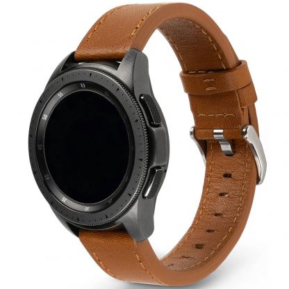 Кожена (естествена кожа) каишка за Galaxy Watch, Huawei Watch, Xiaomi, Garmin и други (20 мм) - Ringke Leather One Classic Band 20 mm (кафяв)