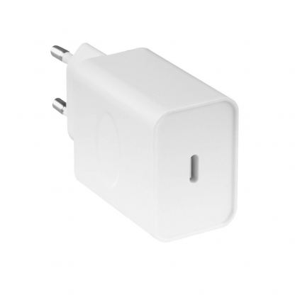 Захранване за ел. мрежа 20W с USB-C изход и технология за бързо зареждане - OEM USB-C Travel Wall Charger 20W (бял)
