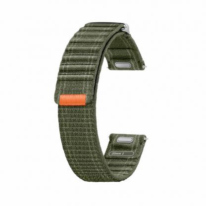 Оригинална текстилна каишка за Samsung Galaxy Watch, Huawei Watch, Xiaomi, Garmin и други часовници с 20мм захват - Samsung One Click Fabric Sport Strap 20mm M/L ET-SVL31LKE (зелен)