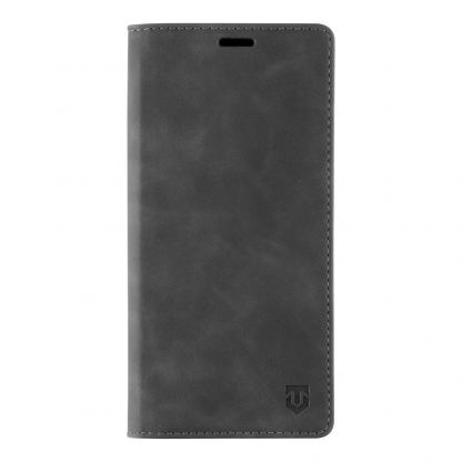 Кожен калъф, тип портфейл с поставка и отделение за кр. карти за Xiaomi Redmi Note 12S - Tactical Xproof Flip Case (черен)