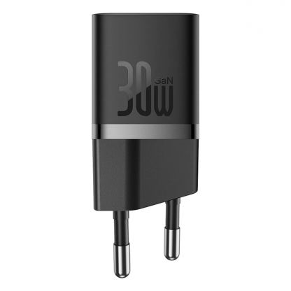 Захранване за ел. мрежа с USB-C изход с технология за бързо зареждане - Baseus GaN 5 Mini USB-C PD Fast Wall Charger 30W (P10110902117-Z1) (черен)
