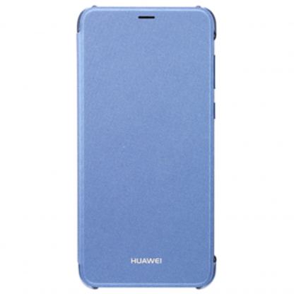 Huawei Flip Cover - оригинален кожен калъф за Huawei P Smart (син)
