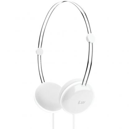 iLuv Sweet Cotton SpeakEZ Headphones - слушалки с микрофон и управление на звука за iPhone, iPad, iPod и мобилни устройства (бели)