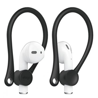 Elago AirPods EarHooks - силиконови кукички за Apple AirPods (черен)