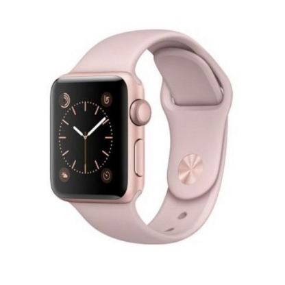 Apple Sport Band S/M & M/L - оригинална силиконова каишка за Apple Watch 42мм, 44мм (бледа роза) (Apple Box)