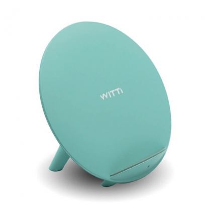 WITTI Candi Qi Wireless Charging Station - поставка (пад) за безжично захранване за QI съвместими устройства (светлосин) 