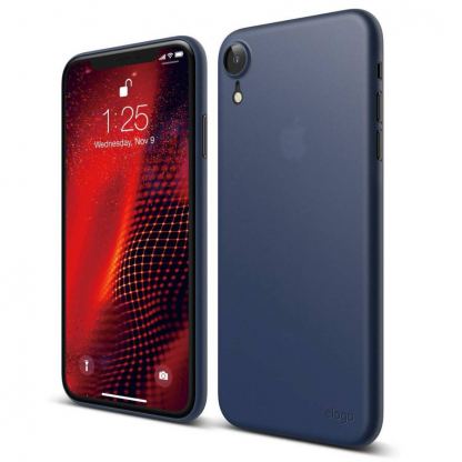 Elago Inner Core Case - тънък полипропиленов кейс (0.3 mm) за iPhone XR (тъмносин)