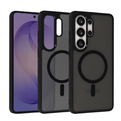 Хибриден удароустойчив кейс с MagSafe за Samsung Galaxy S26 - Full Matte Mag Cover MagSafe Case (черен-мат)