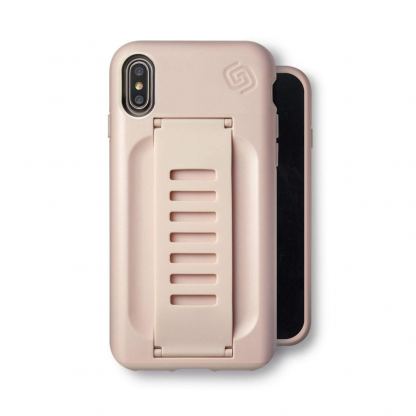 Grip2u BOOST Case - удароустойчив хибриден кейс за iPhone XS, iPhone X (розов)
