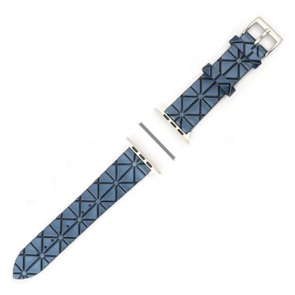 4smarts X-Lines Wrist Band - кожена каишка за Apple Watch 38мм, 40мм (син)