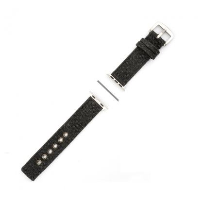 4smarts Cotton Wrist Band - памучна каишка за Apple Watch 38мм, 40мм (черен)