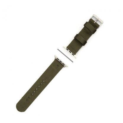 4smarts Fabric Wrist Band - текстилна каишка за Apple Watch 42мм, 44мм (зелен)