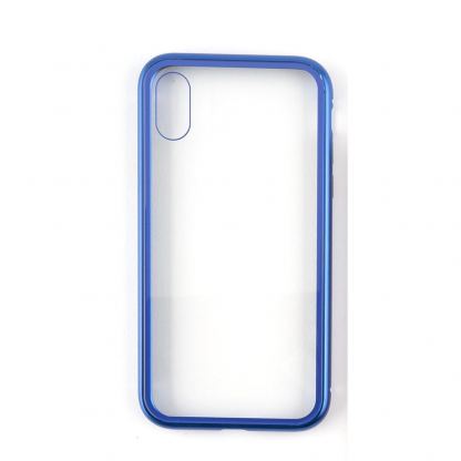 4smarts Magnet Cover ALO-X - алуминиев магнитен кейс за iPhone Xs, iPhone X (син)