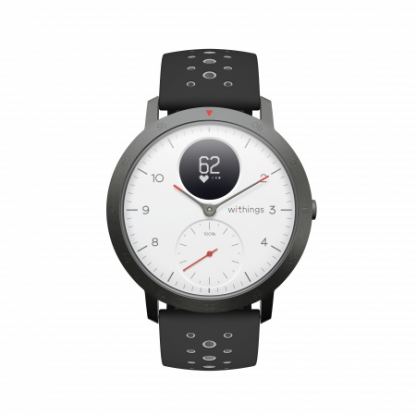 Withings Steel HR Sport (40mm) - луксозен умен часовник, следящ сърдечния ритъм, дневната и нощната ви физическа активност (бял-черен)