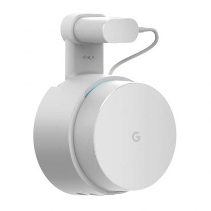 Elago Google WiFi Outlet Wall Mount - силиконова поставка за Google WiFi (бяла)