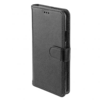 4smarts Premium Wallet Case URBAN - кожен калъф с поставка и отделение за кр. карта за iPhone XR (черен)