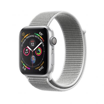Apple Watch Series 4, 44mm Silver Aluminum Case with Seashell Sport Loop - умен часовник от Apple