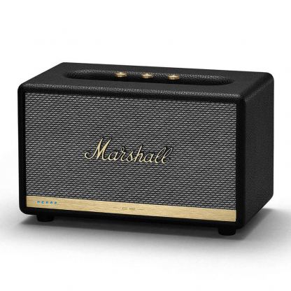 Marshall Acton II Voice Alexa - безжичен аудиофилски спийкър с гласово управление с Bluetooth и 3.5 mm изход (черен)