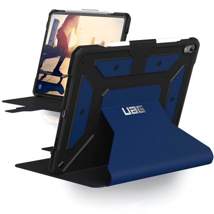 Urban Armor Gear Metropolis Folio Case - удароустойчив хибриден кейс от най-висок клас за iPad Pro 12.9 (2018) (тъмносин)