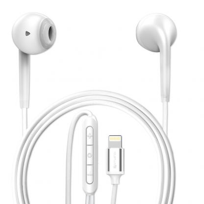 4smarts In-Ear Stereo Lightning Headset Melody 1.2m - слушалки със сертифициран Lightning кабел, управление на звука и микрофон (бял)