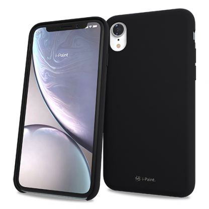 iPaint Solid Soft Case - силиконов (TPU) калъф за iPhone XR (черен)