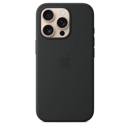 Оригинален силиконов кейс за iPhone 16 Pro Max с MagSafe (черен)  - Apple iPhone Silicone Case with MagSafe