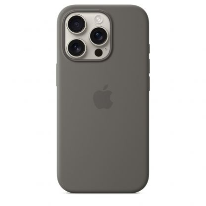 Оригинален силиконов кейс за iPhone 16 Pro с MagSafe (сив)  - Apple iPhone Silicone Case with MagSafe