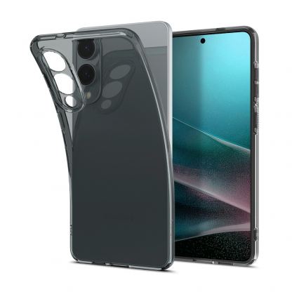 Тънък силиконов (TPU) калъф за Samsung Galaxy S25 Edge  - Spigen Liquid Crystal Case  (черен-прозрачен)