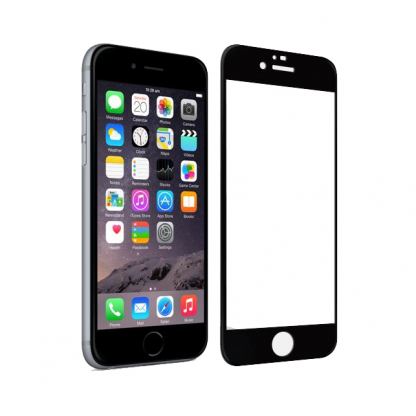 Displex Real Glass 10H Protector 3D Full Cover - калено стъклено защитно покритие за дисплея на iPhone 8 Plus, iPhone 7 Plus (черен-прозрачен) (bulk)