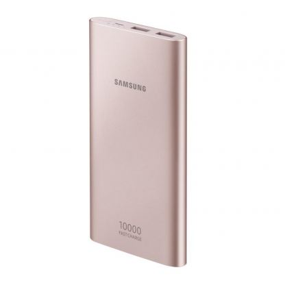 Samsung ULC Fast Charge Power Bank 10000 mAh (MicroUSB) EB-P1100BP - външна батерия с 2хUSB и MicroUSB изходи (розов)