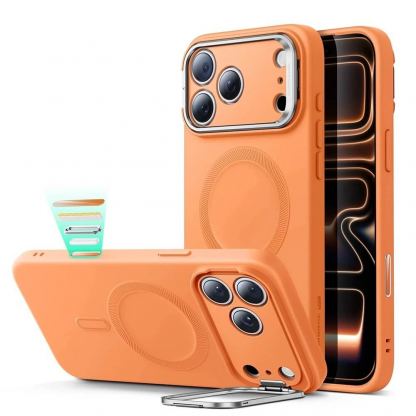 Силиконов (TPU) калъф с MagSafe за iPhone 17 Pro Max - ESR Cloud Soft МagSafe HaloLock Kickstand (оранжев)
